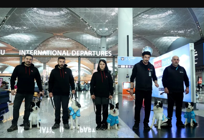 U zračnoj luci u Istanbulu nervozne putnike prije leta umiruju terapijski psi